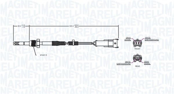 Sensor, avgastemperatur Magneti marelli 172000043010 MAGNETI MARELLI