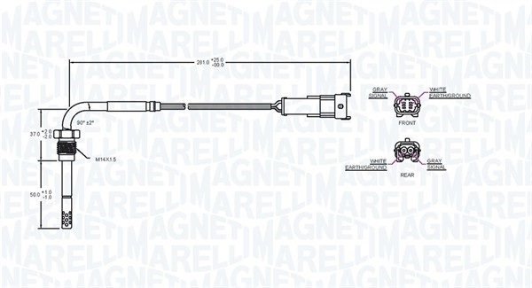 Sensor, avgastemperatur Magneti marelli 172000047010 MAGNETI MARELLI