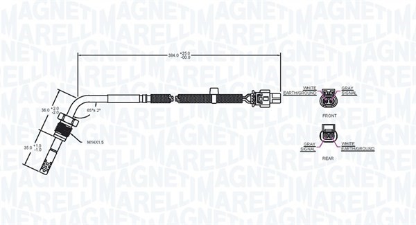 Sensor, avgastemperatur Magneti marelli 172000061010 MAGNETI MARELLI