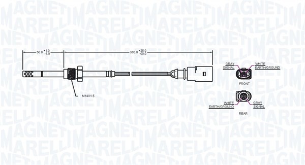Sensor, avgastemperatur Magneti marelli 172000075010 MAGNETI MARELLI