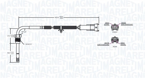 Sensor, avgastemperatur Magneti marelli 172000077010 MAGNETI MARELLI