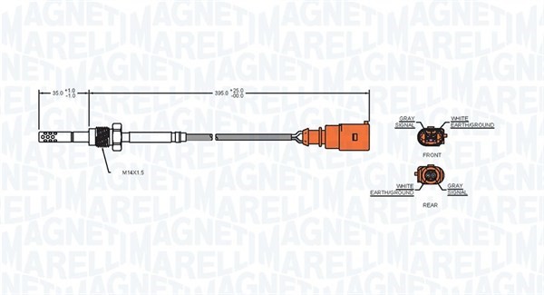 Sensor, avgastemperatur Magneti marelli 172000083010 MAGNETI MARELLI