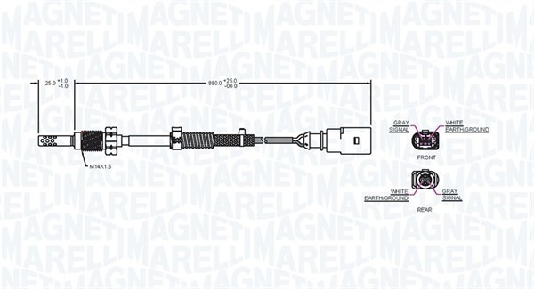 Sensor, avgastemperatur Magneti marelli 172000087010 MAGNETI MARELLI