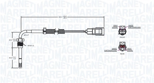 Sensor, avgastemperatur Magneti marelli 172000089010 MAGNETI MARELLI