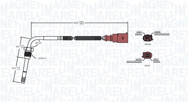 Sensor, avgastemperatur Magneti marelli 172000099010 MAGNETI MARELLI