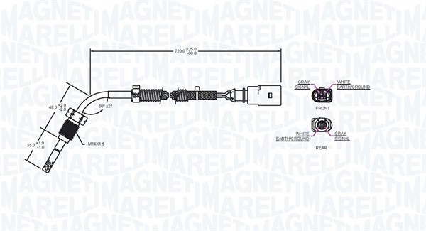Sensor, avgastemperatur Magneti marelli 172000101010 MAGNETI MARELLI Sensor, avgastemperatur Magneti marelli 172000101010 MAGNETI MARELLI