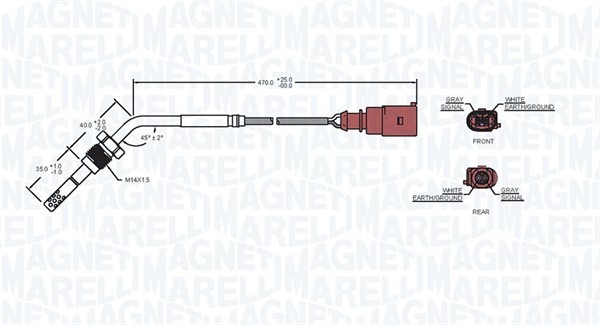 Sensor, avgastemperatur Magneti marelli 172000113010 MAGNETI MARELLI Sensor, avgastemperatur Magneti marelli 172000113010 MAGNETI MARELLI