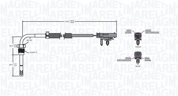 Sensor, avgastemperatur Magneti marelli 172000117010 MAGNETI MARELLI