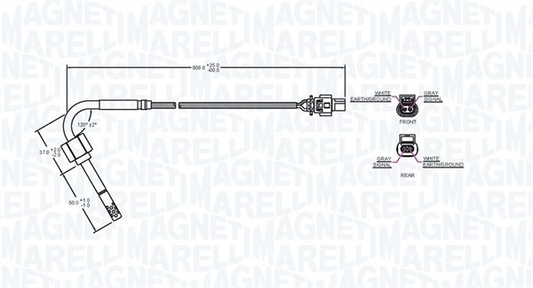 Sensor, avgastemperatur Magneti marelli 172000119010 MAGNETI MARELLI