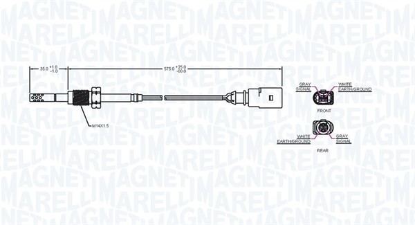 Sensor, avgastemperatur Magneti marelli 172000121010 MAGNETI MARELLI