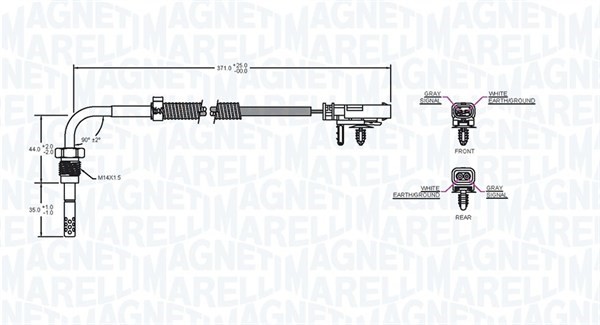 Sensor, avgastemperatur Magneti marelli 172000141010 MAGNETI MARELLI