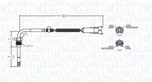 Sensor, avgastemperatur Magneti marelli 172000145010 MAGNETI MARELLI