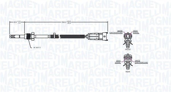 Sensor, avgastemperatur Magneti marelli 172000149010 MAGNETI MARELLI