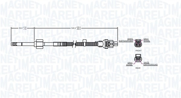 Sensor, avgastemperatur Magneti marelli 172000155010 MAGNETI MARELLI
