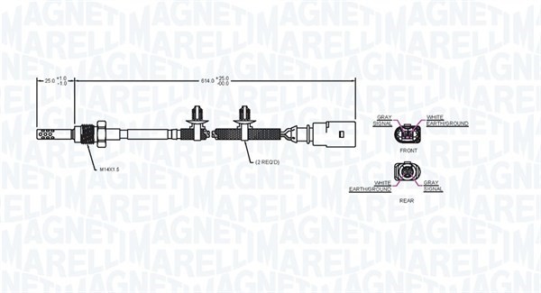 Sensor, avgastemperatur Magneti marelli 172000161010 MAGNETI MARELLI