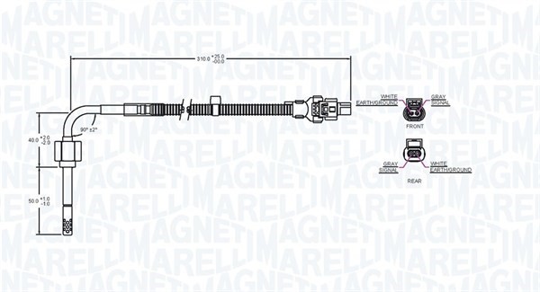 Sensor, avgastemperatur Magneti marelli 172000179010 MAGNETI MARELLI