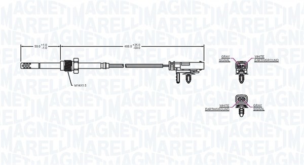 Sensor, avgastemperatur Magneti marelli 172000183010 MAGNETI MARELLI