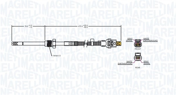 Sensor, avgastemperatur Magneti marelli 172000185010 MAGNETI MARELLI