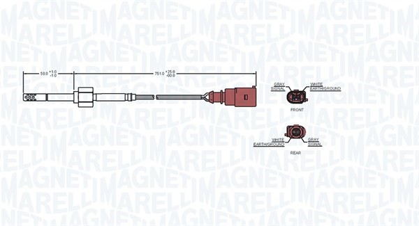 Sensor, avgastemperatur Magneti marelli 172000187010 MAGNETI MARELLI