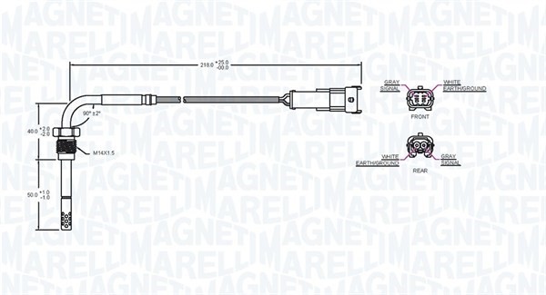 Sensor, avgastemperatur Magneti marelli 172000193010 MAGNETI MARELLI