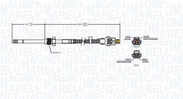 Sensor, avgastemperatur Magneti marelli 172000205010 MAGNETI MARELLI