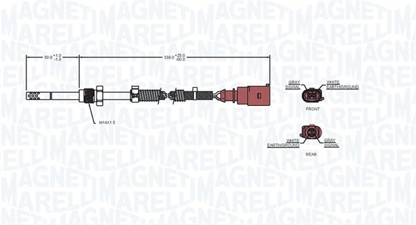 Sensor, avgastemperatur Magneti marelli 172000215010 MAGNETI MARELLI