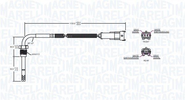 Sensor, avgastemperatur Magneti marelli 172000225010 MAGNETI MARELLI