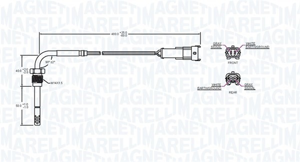 Sensor, avgastemperatur Magneti marelli 172000235010 MAGNETI MARELLI