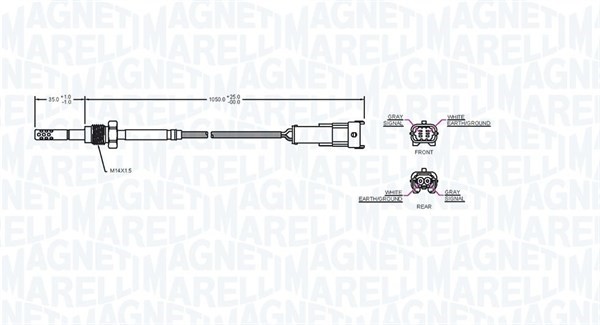 Sensor, avgastemperatur Magneti marelli 172000237010 MAGNETI MARELLI