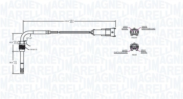 Sensor, avgastemperatur Magneti marelli 172000243010 MAGNETI MARELLI