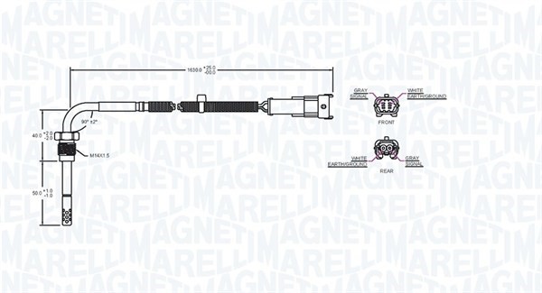 Sensor, avgastemperatur Magneti marelli 172000245010 MAGNETI MARELLI