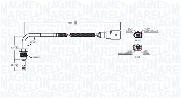 Sensor, avgastemperatur Magneti marelli 172000247010 MAGNETI MARELLI