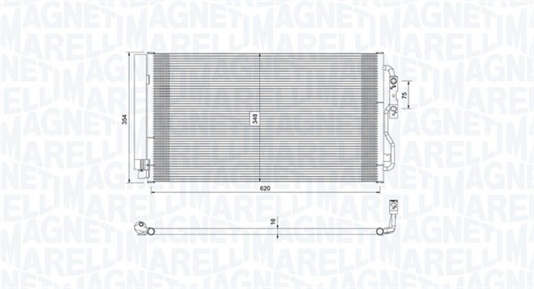 Kondensor, klimatanläggning Magneti marelli 350203751000 MAGNETI MARELLI Kondensor, klimatanläggning Magneti marelli 350203751000 MAGNETI MARELLI
