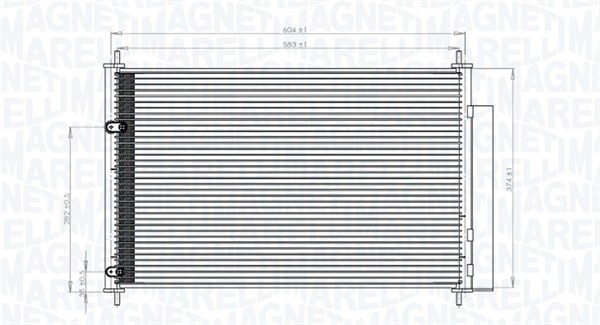 Kondensor, klimatanläggning Magneti marelli 350203767000 MAGNETI MARELLI