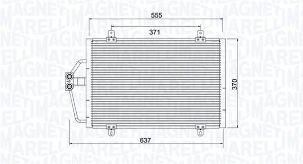 Kondensor, klimatanläggning Magneti marelli 350203784000 MAGNETI MARELLI