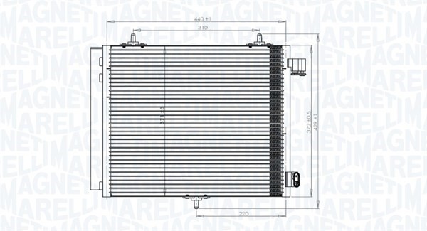 Kondensor, klimatanläggning Magneti marelli 350203818000 MAGNETI MARELLI