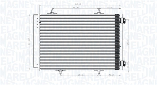 Kondensor, klimatanläggning Magneti marelli 350203822000 MAGNETI MARELLI
