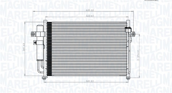 Kondensor, klimatanläggning Magneti marelli 350203846000 MAGNETI MARELLI Kondensor, klimatanläggning Magneti marelli 350203846000 MAGNETI MARELLI