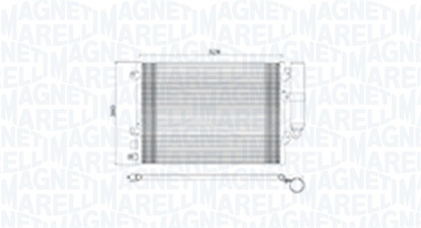 Kondensor, klimatanläggning Magneti marelli 350203893000 MAGNETI MARELLI