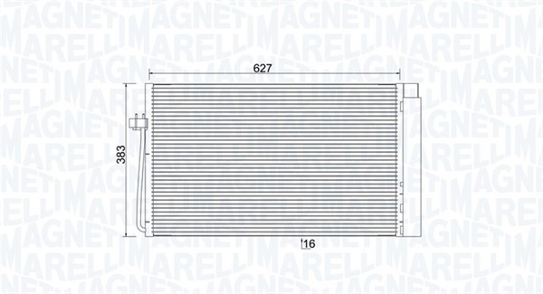 Kondensor, klimatanläggning Magneti marelli 350203899000 MAGNETI MARELLI