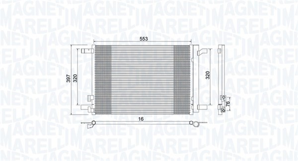 Kondensor, klimatanläggning MAGNETI MARELLI