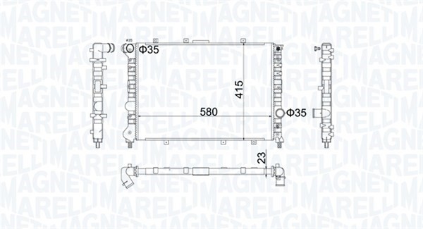 Kylare, motorkylning Magneti marelli 350213100700 MAGNETI MARELLI