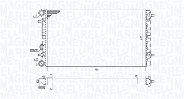 Kylare, motorkylning Magneti marelli 350213105100 MAGNETI MARELLI