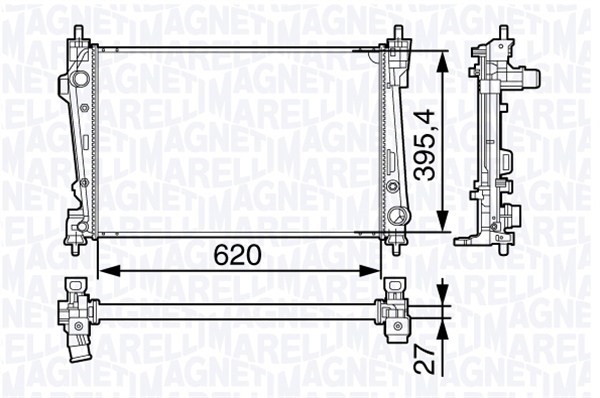 Kylare, motorkylning Magneti marelli 350213131200 MAGNETI MARELLI