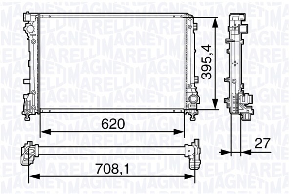 Kylare, motorkylning Magneti marelli 350213131700 MAGNETI MARELLI
