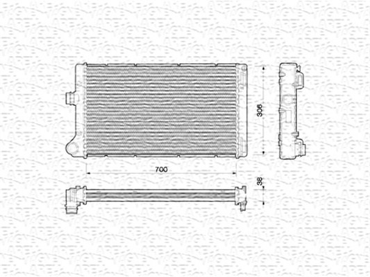 Kylare, motorkylning Magneti marelli 350213167000 MAGNETI MARELLI