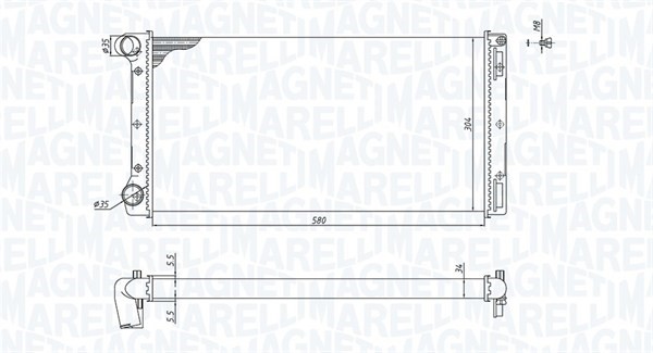 Kylare, motorkylning Magneti marelli 350213168000 MAGNETI MARELLI