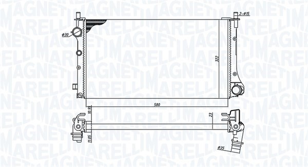 Kylare, motorkylning Magneti marelli 350213382000 MAGNETI MARELLI