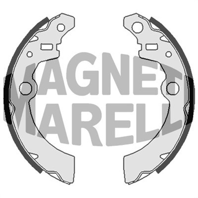 Bromsbackar, sats, Bakaxel Magneti marelli 360219198333 MAGNETI MARELLI