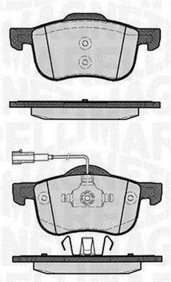 Bromsbeläggsats, Framaxel Magneti marelli 363916060115 MAGNETI MARELLI